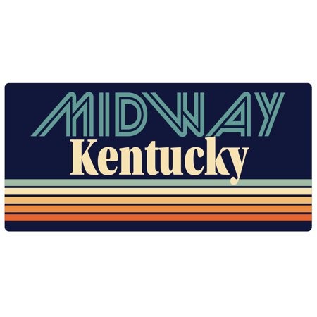 Midway Kentucky 5 x 2.5-Inch Vinyl Decal Sticker Retro Design