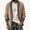 Khaki, variant on Afuyipoi Mens Blazer Knit Denim Patchwork Long Sleeve Single Button Pocket Jacket Khaki Size L