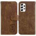thumbnail image 2 of Compatible avec Samsung Galaxy A53 5G Embossé Mignon Tiger Étui Portefeuille à Rabat Porte-Cartes Étui, 2 of 5
