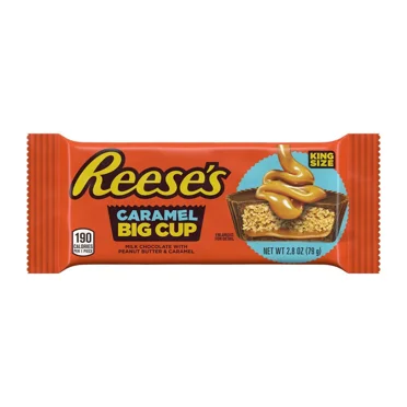 Reese's Big Cup Milk Chocolate Peanut Butter Caramel Cups King Size Candy - 2.8oz(Packaging May Vary)