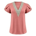 thumbnail image 4 of Tops for Women Trendy Suits Women Large T Shirts Ladies Silk Tops Memory Foam Womens Christmas Dress Blouse 7 Shirt Fitted Shirt Loose Fitting Athletic Shirts Rayon Work Work Clothes Wome Pink L, 4 of 4