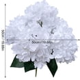 thumbnail image 2 of Artificial Hydrangea Flowers 20in Silk-Like Hydrangea Flower with Stems Realistic Fake Flower for Table Home Wedding Party Decor（Cream White）, 2 of 5