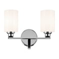 thumbnail image 4 of 55225CH Kichler Lighting Gioe - 2 Light Bath Vanity-10.5 Inch Tall and 14.25 Inch Wide-Chrome Finish-White Glass Color, 4 of 4