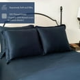 thumbnail image 4 of Delara Eucalyptus Tencel Lyocell Euro Pillow Shams 26"x26", Set of 2, Cooling, Silky Soft, Moisture-Wicking, Breathable, Carbon, 4 of 7