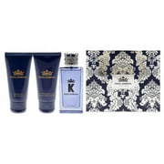 Dolce & Gabbana K Cologne Giftset for Men (3PC), 3.3 oz EDP + 1.6 oz Shower Gel, 1.6 oz After Shave Balm