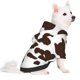 thumbnail image 2 of Fotbe Brown Cow Sudadera con Estampado para Perros Pequeños – Suéter con Capucha para Mascotas, Tela Suave de Forro Polar con Bolsillo-X-Small, 2 of 7