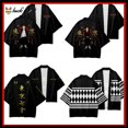 thumbnail image 2 of Tokyo Revengers Cosplay T-shirt Cloak of Draken Manji Gang for Summer Haori Kimono Tee Men Short-sleevepangjing, 2 of 4
