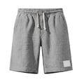 thumbnail image 3 of Yievot Cotton Shorts for Men Casual Drawstring Elastic Waist Loose Fit Summer Vacation Travel Shorts, 3 of 7