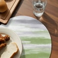 thumbnail image 3 of Sage Green Gray Round 15 Inch Placemats Set of 6, Neutral Abstract White Ombre Texture HeatResistant Non Slip Place Mats for Dining Table, Wipeable Braided Kitchen Table Mats for Housewarming, 3 of 9