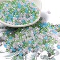 thumbnail image 4 of Glass Beads Faceted Rondelle Azure 4x3mm Hole: 0.4mm 820pcs/60g, 4 of 4