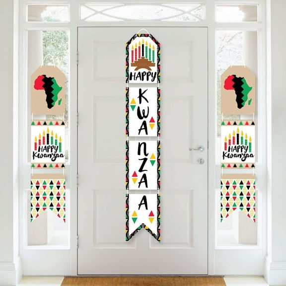 Big Dot of Happiness Happy Kwanzaa - Vertical Paper Door Banners - Wall Decoration Kit - Indoor Door Decor