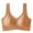 Orange, variant on Women No Show Solid Bra Front Buckle Adjustable Yoga Bra with Lace Edge Seamless Support for Movement and Sleep Comfort M Coffee