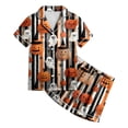 thumbnail image 5 of OJSFQUFP Girls Shorts Set Toddler Short Sleeve Print Shirts Tops Pants Outfits Button, 5 of 6