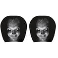 thumbnail image 2 of 2PCS Ghost Face Headrest Covers, Scary Face Printing Auto Seat Universal Elastic Models Headrest Protector Cover Funny Decoration for Halloween Car Decorations & Vehicle Accessories(#A), 2 of 9
