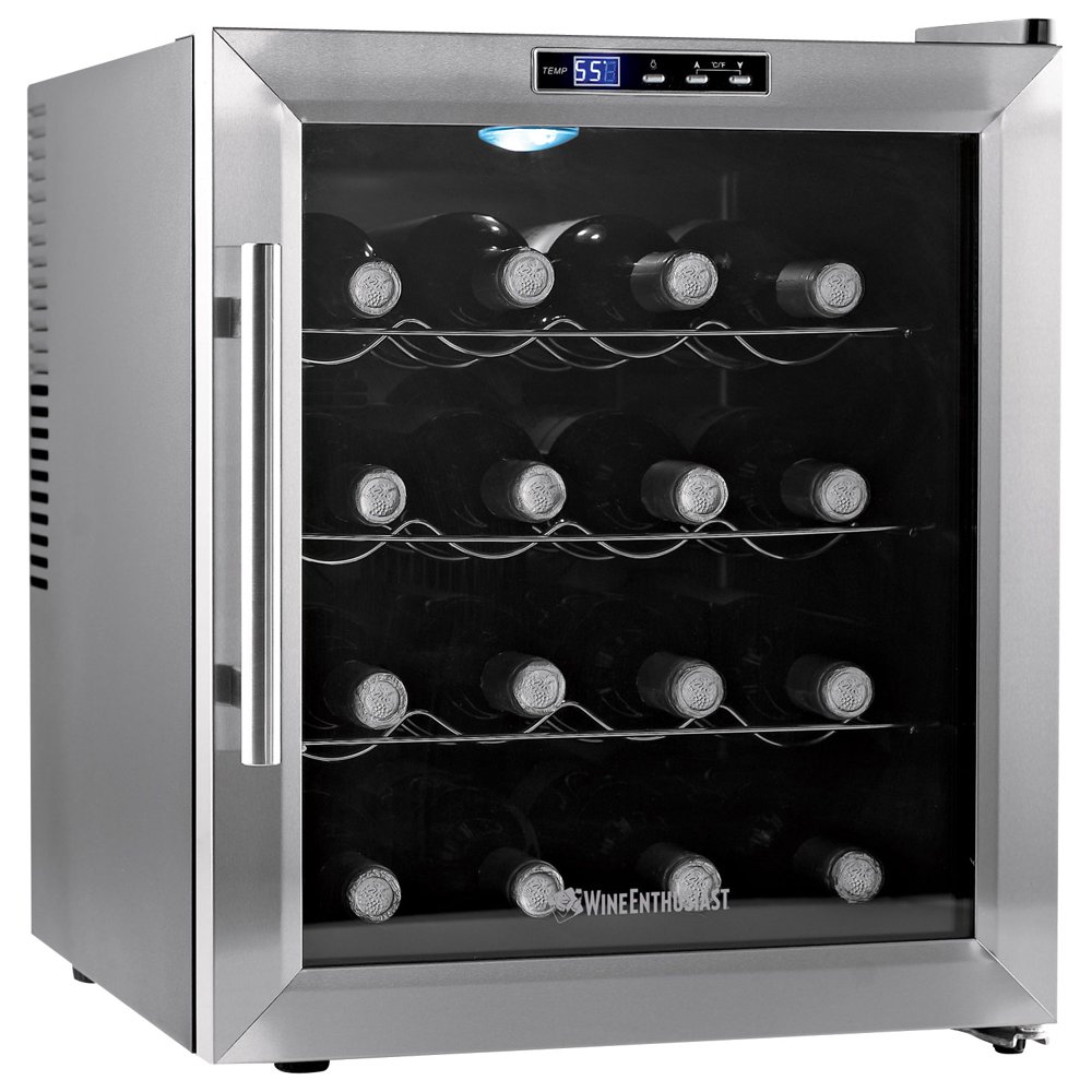 Wine Enthusiast 16Bottle Wine Refrigerator Stainless steel