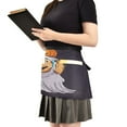 thumbnail image 2 of Yayeee Waist Apron with Pockets for Cooking Waterproof Half Server Aprons, Yellow Halloween Dog, 2 of 7