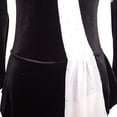 thumbnail image 5 of LIUHUO Custom Figure Skating Dress Girls Women Stretchy Black White Patchwork Spandex Diamond Embellishment, Black White Patchwork Sleeves, 5 of 8
