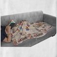 thumbnail image 5 of Ferris Wheel Soft Flannel Fleece Throw Blanket, Childish Watercolor Art of Circus Tent Clown and Balloons, Cozy Plush for Indoor and Outdoor Use, 70" x 90", Pale Peach Multicolor, by Ambesonne, 5 of 5