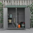 thumbnail image 2 of Outsunny Remise de Jardin avec Tablette et Accessoires Fixes, Vert et Gris, 2 of 10