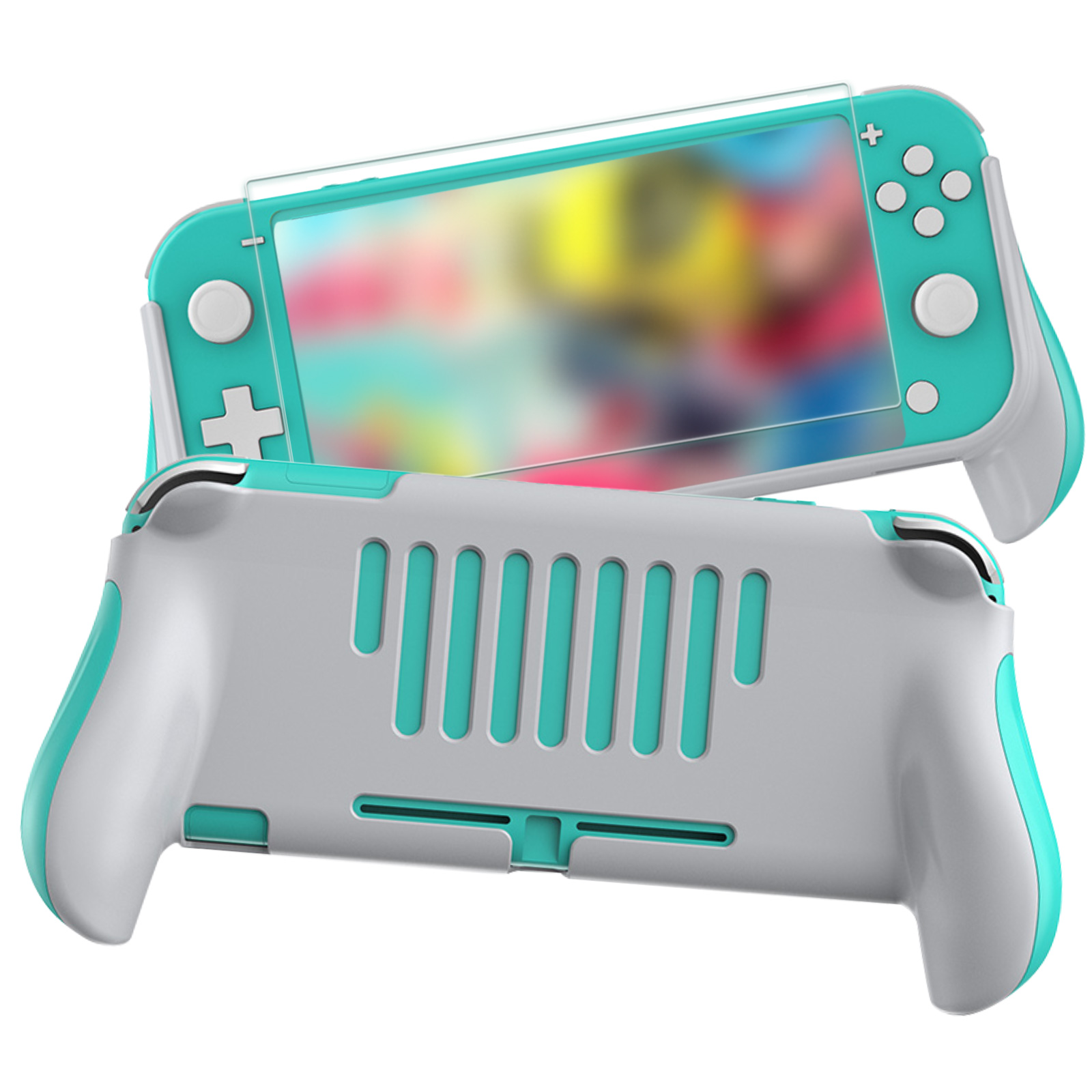 Grip Case for Nintendo Switch Lite, EEEkit 4 in 1 Grip Case Cover with
