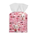 thumbnail image 2 of Psesaysky Cute Tissue Box Cover Square, Adorable Rabbit Donut PU Leather Tissue Box Holder Waterproof, Decorative Facial Organizer for Bathroom, Vanity Countertop, Car, 2 of 7