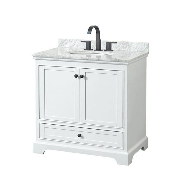 Wyndham Collection Wcs202036scmunomxx Deborah 36" Free Standing Single Vanity Set - White