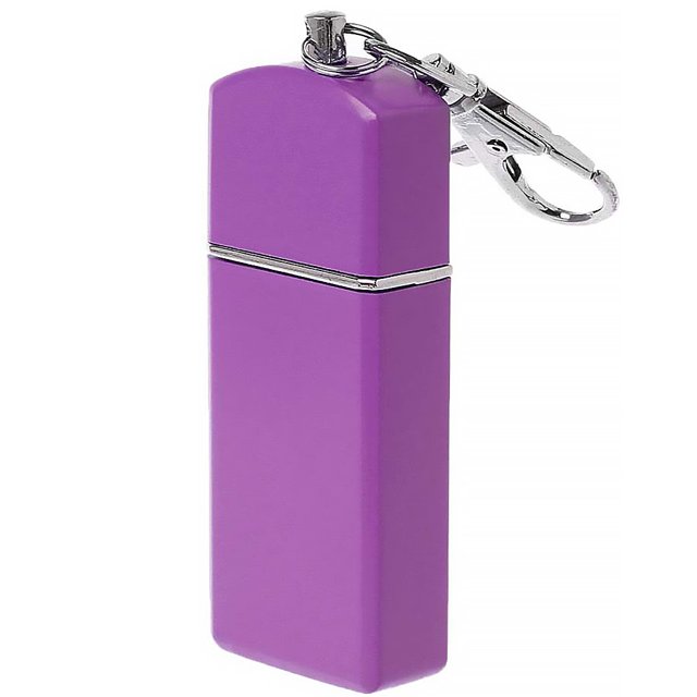 Cenicero portátil tipo extraíble con marco de metal para viajes al aire libre, mini cenicero para acampar con llavero, morado kenally HA6093-03B