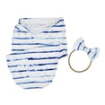 thumbnail image 2 of Manta de Baby Floral Sunnimix Toalla de baño dormir con diadema Raya Envoltura de swaddle infantil, 2 of 6
