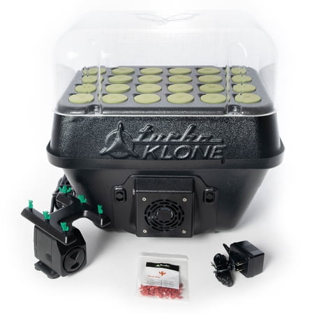 TurboKlone T24D Commercial Grade 24 site Plant Kit Aeroponic Cloning System w/ Humidity Dome & Clone Collars