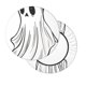 thumbnail image 2 of Disketp Cute Ghost Simple Drawing Funda Redonda para Taburete, Funda de Cojín para Silla de Bar Suave y Elástica-12 inch, 2 of 7