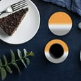 thumbnail image 6 of FMSHPON Orange White Gray Gradient Style Set of 6 Round Coaster for Drinks, Absorbent Ceramic Stone Coasters Cup Mat with Cork Base for Home Kitchen Room Coffee Table Bar Decor, 6 of 6