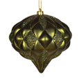 thumbnail image 1 of 5.7 in. Dark Olive Matte Glitter Diamond Ornament, 1 of 1