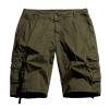 thumbnail image 1 of Pantalon Grand Homme Décontracté Couleur Unie Extérieur Poche Plage Travail Short Cargo Vert Armée TTG, 1 of 4
