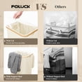 thumbnail image 4 of Cesto de ropa sucia Foluck, tamaño grande, 75 L, impermeable, con tapa, color beige, 4 of 6