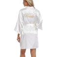 thumbnail image 1 of Bata de novia para el hogar, blanca, suave, elegante, exquisita, para la noche, para la fiesta de bodas de la novia, blanca, L, 1 of 15