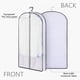 thumbnail image 5 of Bolsa para ropa para almacenamiento en armario y viaje | Funda para traje plegable de tela no tejida con ventana transparente | Protector transpirable para ropa colgada como trajes, vestidos, 5 of 6