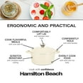 thumbnail image 5 of Hamilton Beach Enameled Cast Iron Dutch Oven Cream (3-Quart) | Cream Enamel Coating Dutch Oven Pot with Lid | Cast Iron Dutch Oven with Even Heat Distribution | Easy Grip to Handles & Multipurpose, 5 of 7