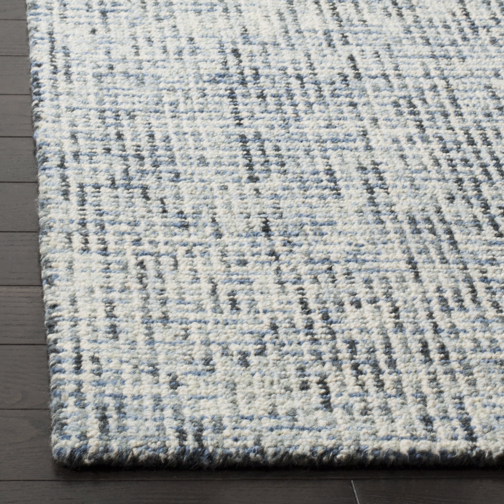 Safavieh Abstract Delia Distressed Wool Area Rug, Blue/Charcoal, 11' x 15'