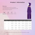 thumbnail image 7 of YiZYiF Women 2 Piece Praise Dance Outfits Sleeveless Color Block Asymmetric Overlay Dress with Pants Purple L, 7 of 7