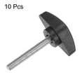 thumbnail image 3 of Uxcell 10 Packs M5 x 35mm Male Thread Tee Wing Knobs Thumb Screw Clamping Knobs Grip Black, 3 of 5