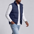 thumbnail image 5 of Men’s Puffer Vest Stand Collar Sleeveless Padded Zip Up Jacket Lightweight Warm Vest with Pockets, 5 of 9