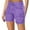 Purple, variant on Seductiva Clothing Women's Casual Shorts Women's Fashionable and Casual Retro Outdoor High Waist Solid Color Pocket Pants