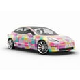 thumbnail image 6 of Rwraps Pink Mosaic Congo Configurations Gloss Vinyl Film Wrap 59in x 3ft Vinyl Vehicle Car Film, 6 of 9