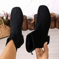 thumbnail image 6 of LOVZFMLL Boots for Women Mid Calf Winter Boots Round Toe Slip Resistant Low Block Heel Suede Casual Fall Winter Boots, 6 of 8