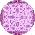 thumbnail image 1 of Ahgly Company Indoor Round Oriental Purple Traditional Area Rugs, 3' Round, 1 of 4
