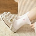 thumbnail image 6 of 5 Pairs Women's Bow Fuzzy Socks Winter Soft Slipper Socks Coquette Stuff Fluffy Thick Home Sleeping, 6 of 8