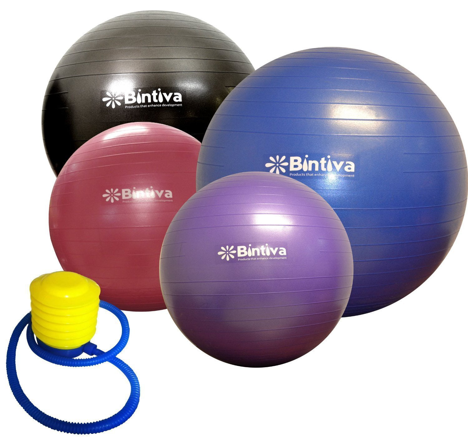 Pregnancy and Labour EURODO Yoga Ball with Quick Pump Pilates Exercise Anti-Burst for Balance Fitness Gym