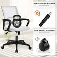 thumbnail image 3 of YRLLENSDAN Mesh Office Chair, Home Office Desk Chairs with Wheels and Arms Computer Chair Rolling Chair for Adults, White, 3 of 7