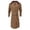 Brown, variant on Uikmnh Plus Size Fall Winter Woolen Long Coat Thickened Double Trench Anorak