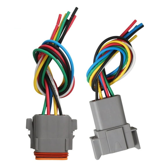 14 AWG Assembled 8 Pin waterproof connector 6" wire kit for car US